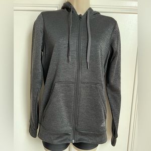 Adidas Black Climawarm Training Jacket fleece lined with thumb-holes. Size XS